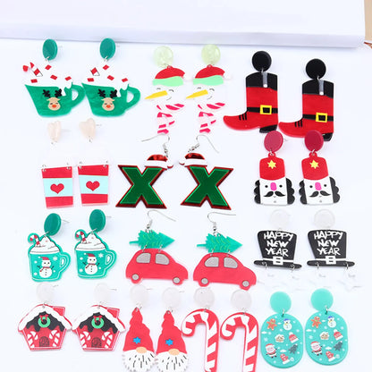 Cartoon Style Geometric Arylic Earrings