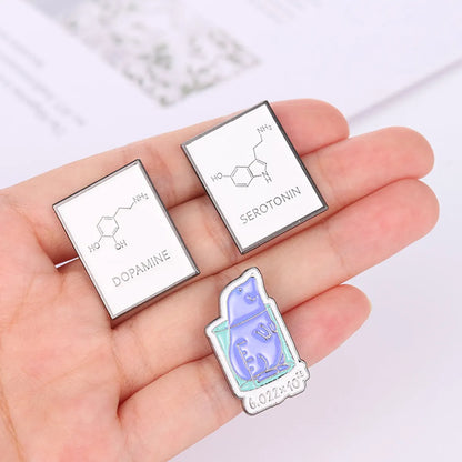 Cartoon Style Geometric Letter Alloy Stamping Stoving Varnish Plating Unisex Brooches