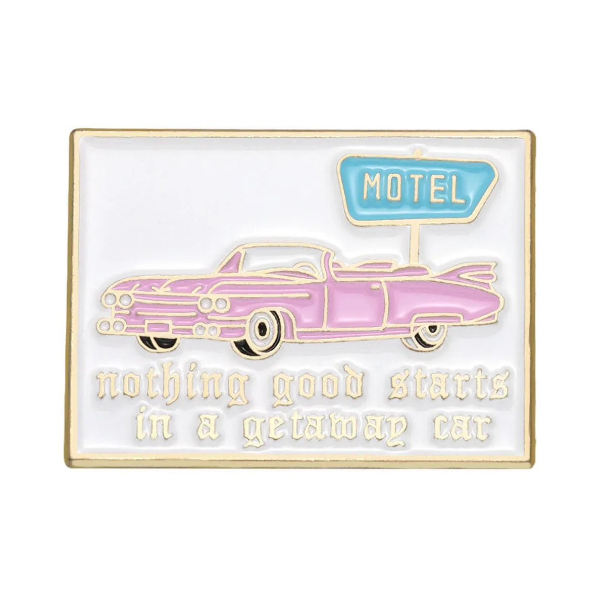 Cartoon Style Guitar Letter Alloy Stamping Stoving Varnish Plating Unisex Brooches