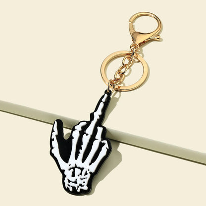 Cartoon Style Hand Arylic Halloween Unisex Bag Pendant Keychain