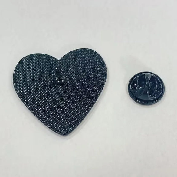 Cartoon Style Heart Shape Alloy Printing Women'S Brooches
