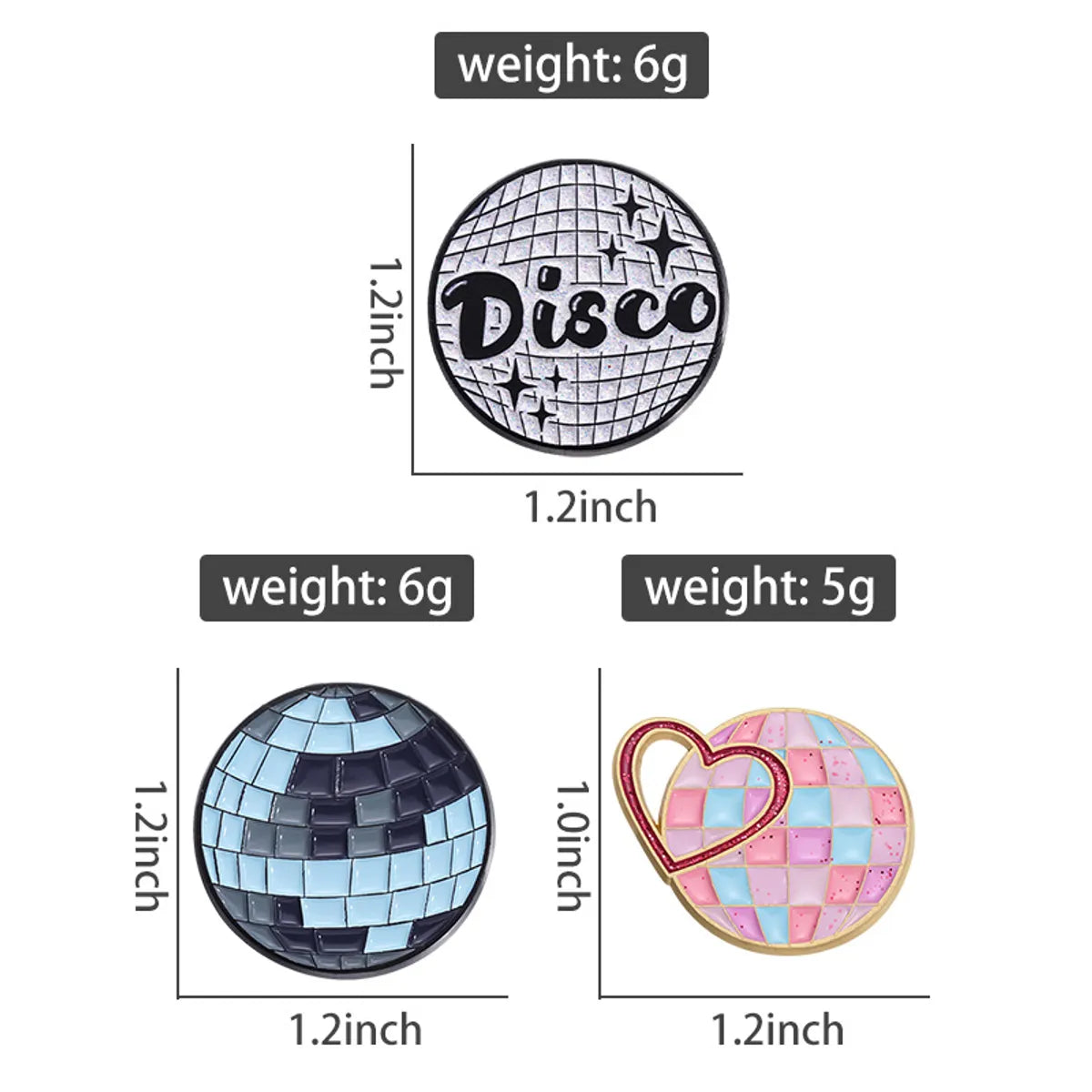 Cartoon Style Heart Shape Ball Alloy Plating Unisex Brooches