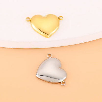 1 Piece Stainless Steel 18K Gold Plated Heart Shape