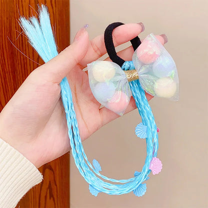 Cartoon Style Heart Shape  Bow Knot Plastic Hair Tie