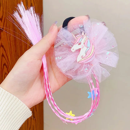 Cartoon Style Heart Shape  Bow Knot Plastic Hair Tie