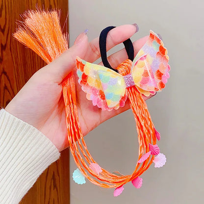 Cartoon Style Heart Shape  Bow Knot Plastic Hair Tie