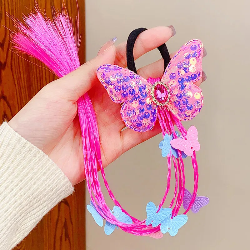 Cartoon Style Heart Shape  Bow Knot Plastic Hair Tie