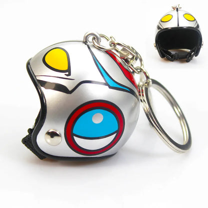 Cartoon Style Helmet Plastic Unisex Bag Pendant Keychain