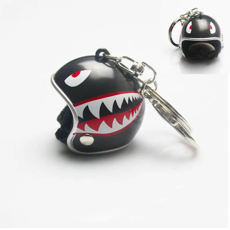 Cartoon Style Helmet Plastic Unisex Bag Pendant Keychain