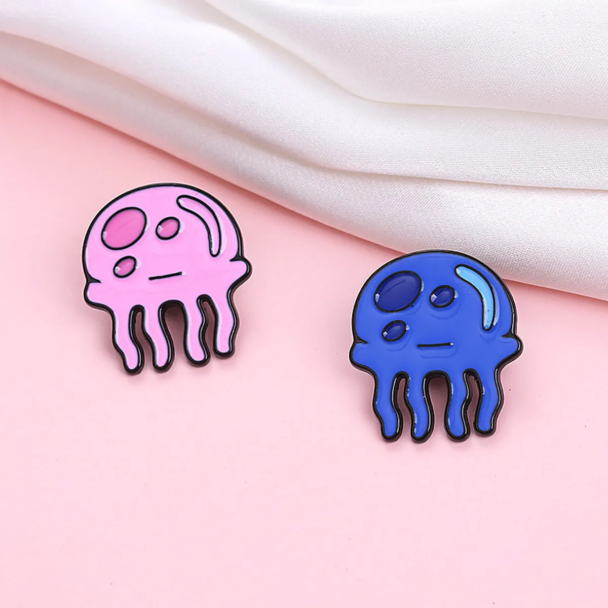 Cartoon Style Jellyfish Alloy Enamel Women'S Brooches