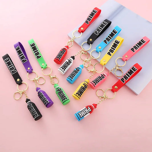 Cartoon Style Letter Bottle Pvc Unisex Bag Pendant Keychain