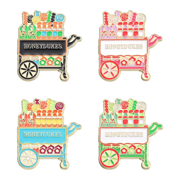 Cartoon Style Letter Carriage Alloy Stamping Stoving Varnish Plating Unisex Brooches