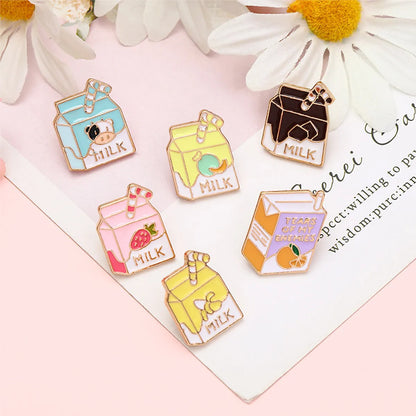 Cartoon Style Letter Fruit Alloy Enamel Plating Unisex Brooches