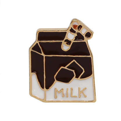 Cartoon Style Letter Fruit Alloy Enamel Plating Unisex Brooches