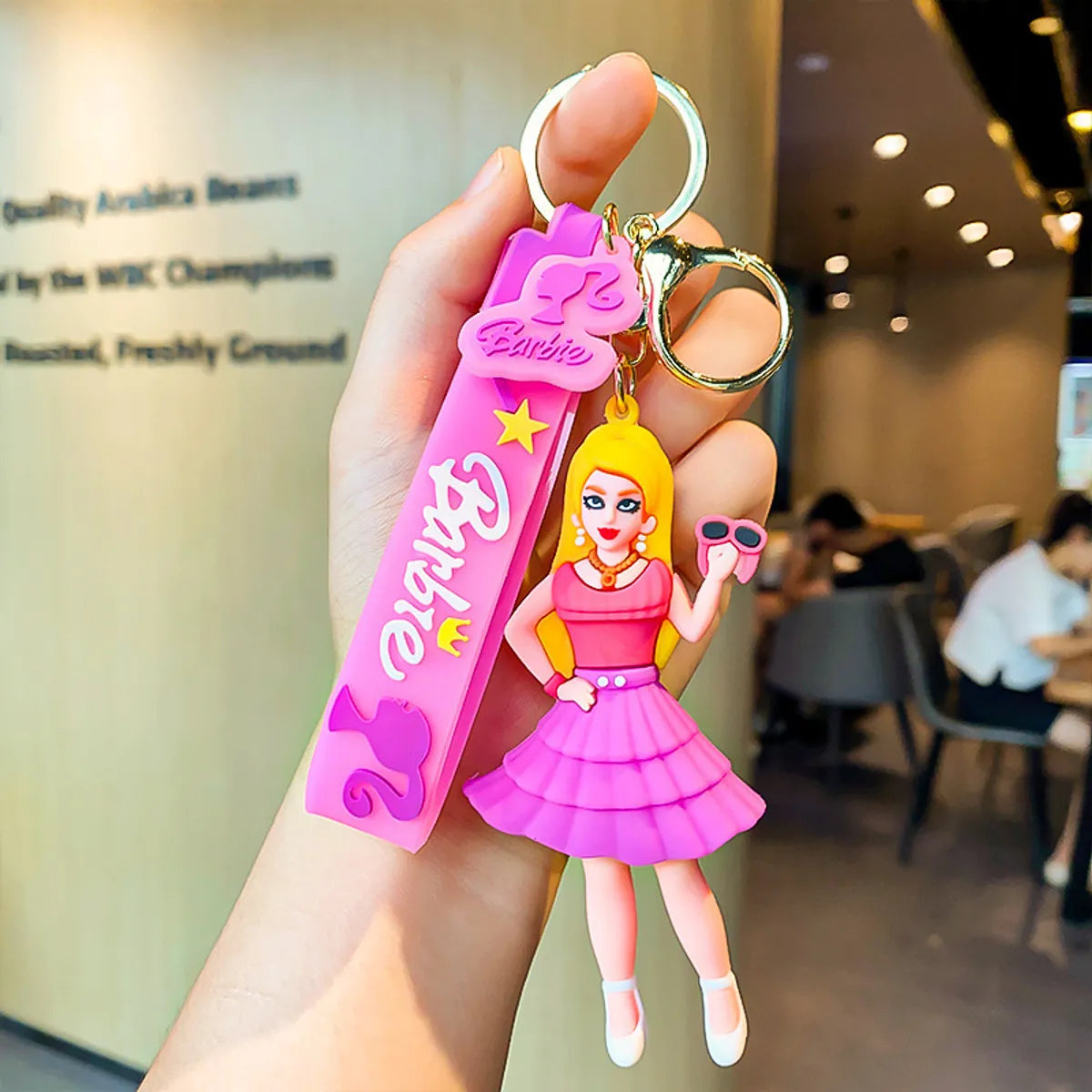 Cartoon Style Letter Silica Gel Women'S Bag Pendant Keychain