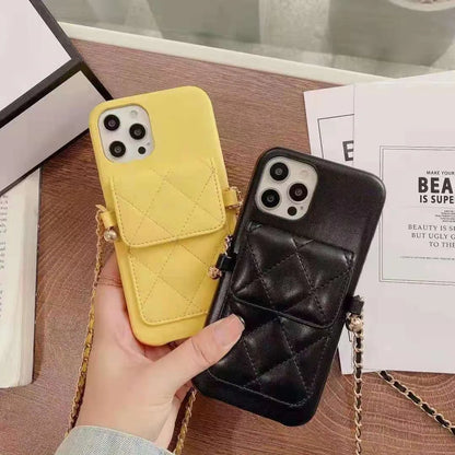 Cartoon Style Lingge Pu Leather   Phone Cases