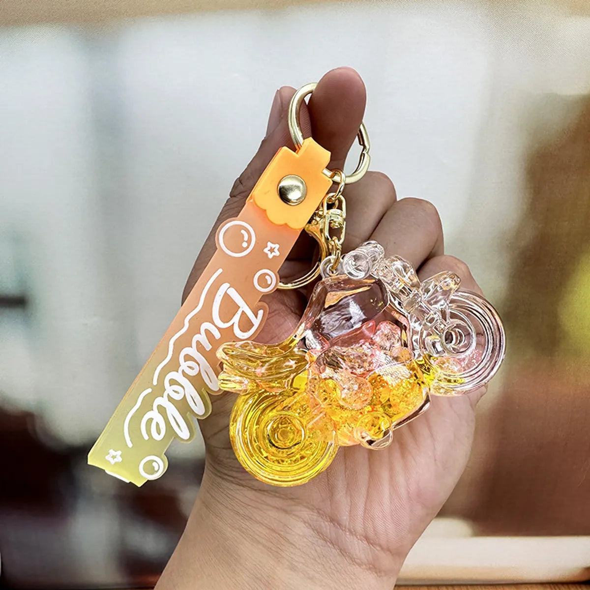 Cartoon Style Motorcycle Arylic Women'S Bag Pendant Keychain