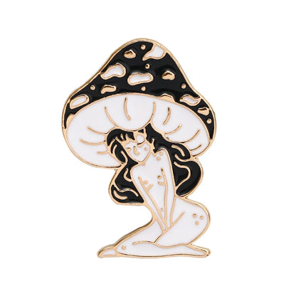 Cartoon Style Mushroom Alloy Enamel Plating Unisex Brooches