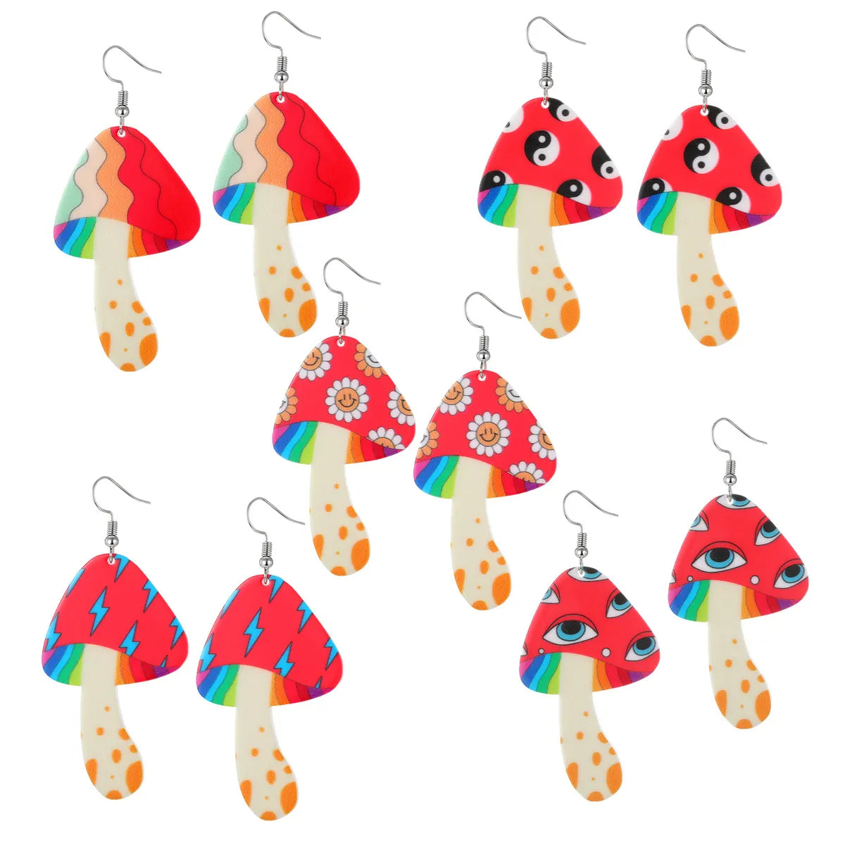 Cartoon Style Mushroom Arylic Women'S Drop Earrings 1 Pair