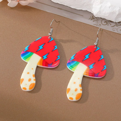 Cartoon Style Mushroom Arylic Women'S Drop Earrings 1 Pair