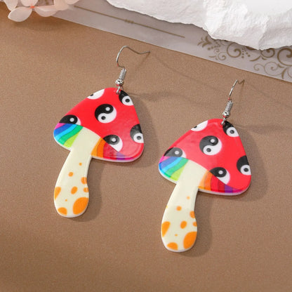 Cartoon Style Mushroom Arylic Women'S Drop Earrings 1 Pair