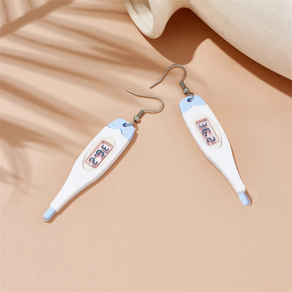 Cartoon Style Novelty Thermometer Arylic Three-dimensional Women's Drop Earrings