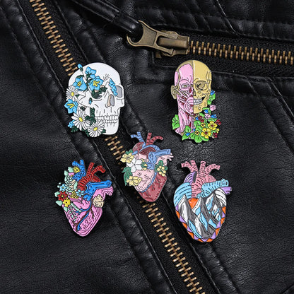 Cartoon Style Organ Alloy Stamping Stoving Varnish Plating Unisex Brooches