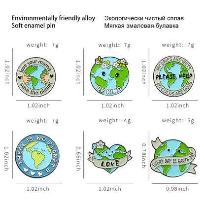 Cartoon Style Original Design Cowboy Style Earth Letter Scenery Alloy Stamping Stoving Varnish Plating Kid'S Unisex Brooches