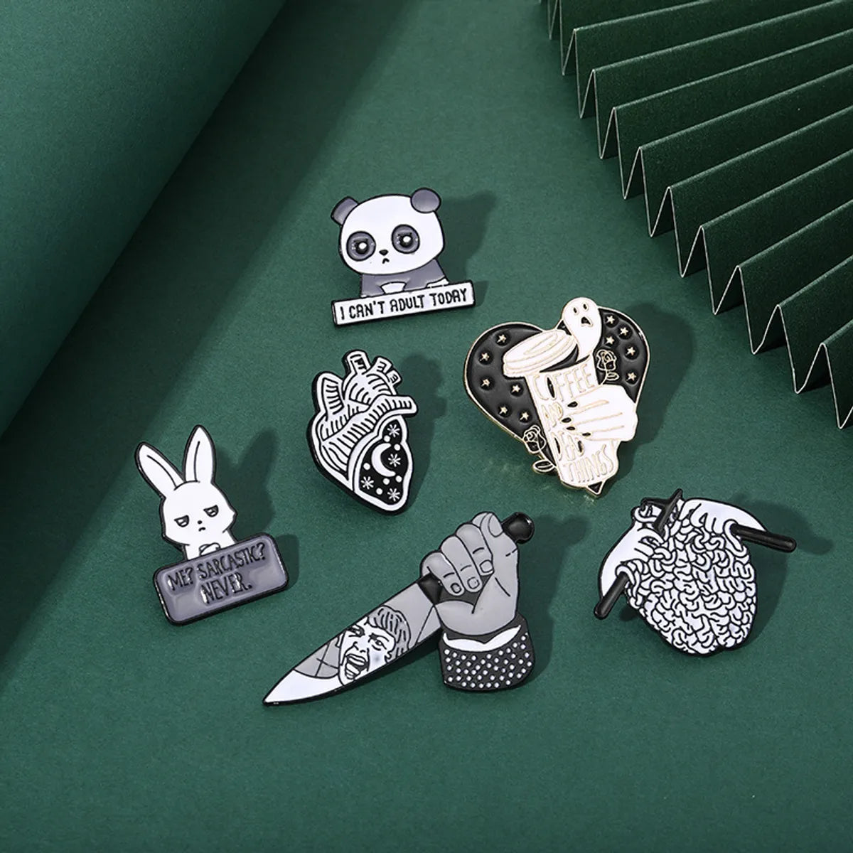 Cartoon Style Panda Alloy Enamel Unisex Brooches