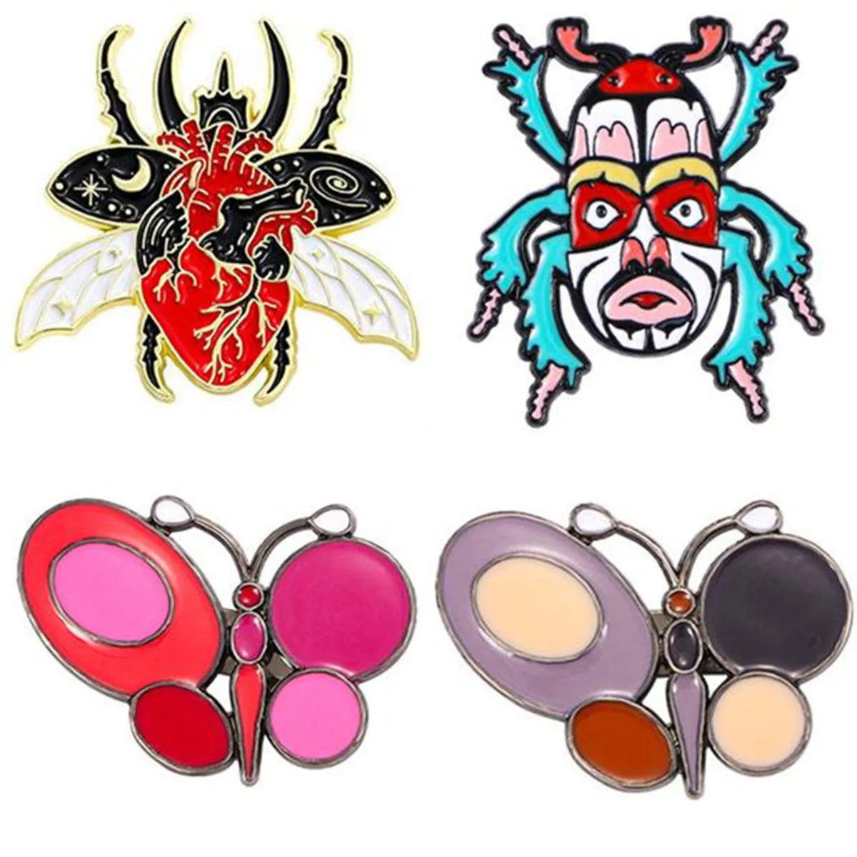 Cartoon Style Pastoral Insect Butterfly Alloy Unisex Corsage Brooches Collar Pin