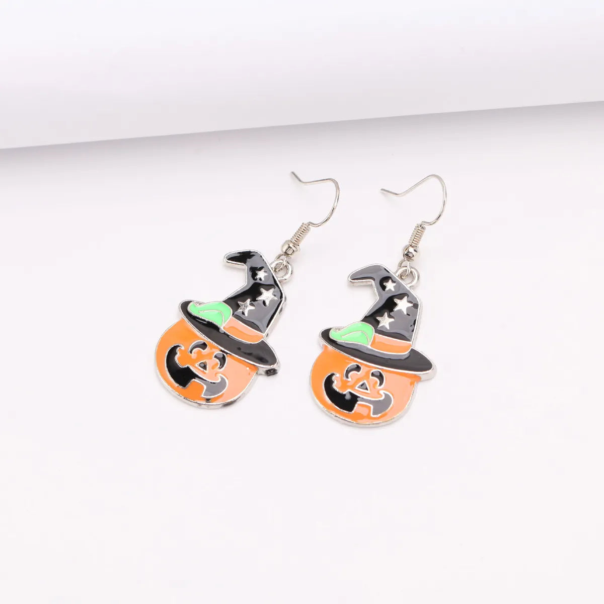 Cartoon Style Pumpkin Alloy Enamel Women's Earrings 1 Pair