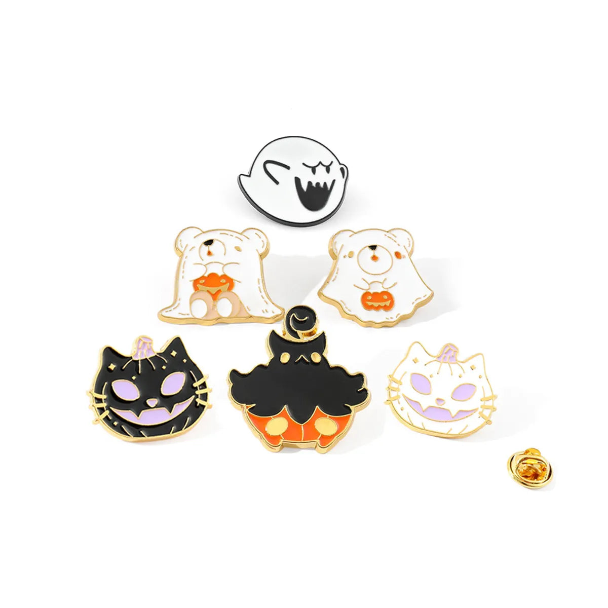 Cartoon Style Pumpkin Skull Ghost Alloy Plating Unisex Brooches