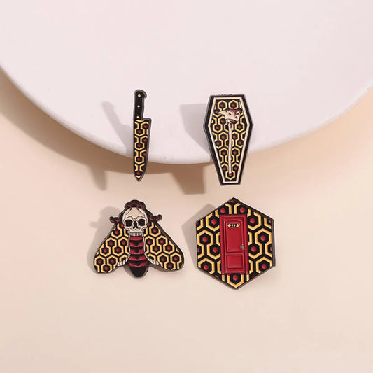 Cartoon Style Punk Cowboy Style Animal Dagger Skull Alloy Stamping Stoving Varnish Plating Unisex Badge Brooches Collar Pin