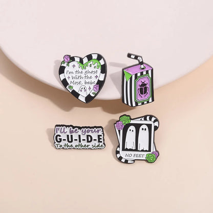 Cartoon Style Punk Cowboy Style Letter Heart Shape Alloy Stamping Stoving Varnish Plating Unisex Brooches