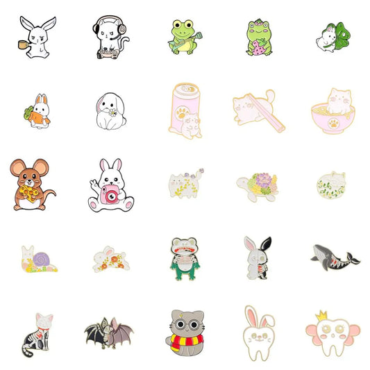 Cartoon Style Rabbit Animal Frog Alloy Stoving Varnish Plating Kid'S Corsage Brooches Collar Pin