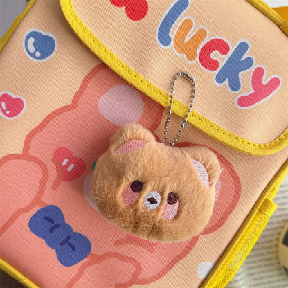 Cartoon Style Rabbit Bear Plush Keychain