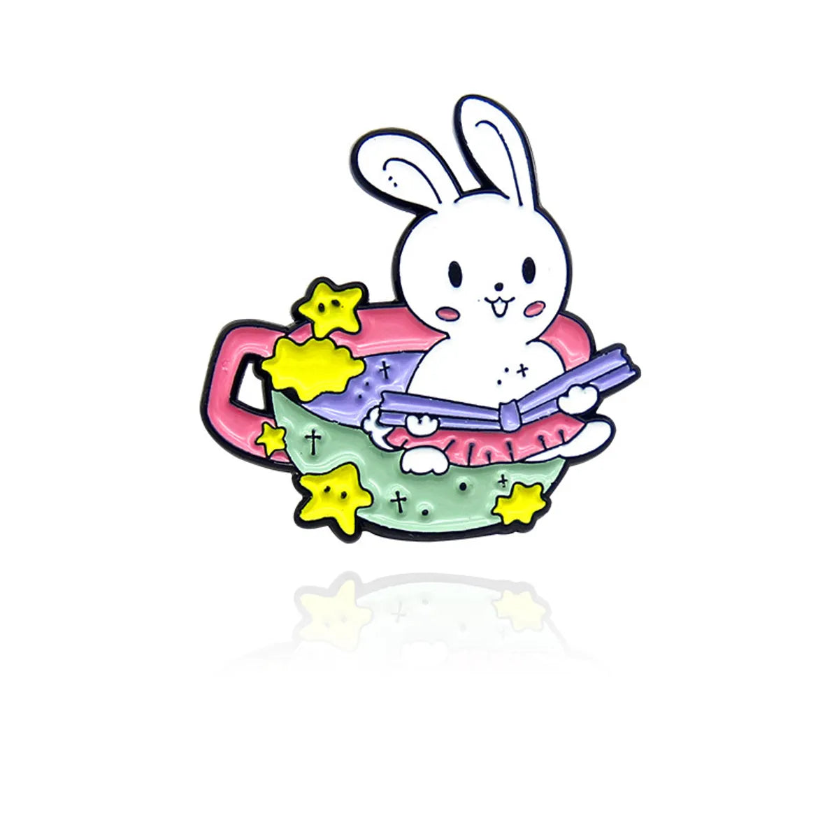 Cartoon Style Rabbit Flower Alloy Enamel Unisex Brooches