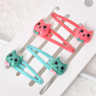 Cartoon Style Rabbit Fruit Unicorn Metal Stoving Varnish Hair Clip 1 Set