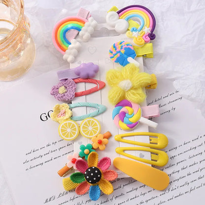 Cartoon Style Rainbow Fruit Arylic Sequins Hair Clip 1 Set