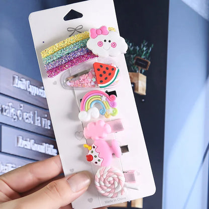 Cartoon Style Rainbow Fruit Arylic Sequins Hair Clip 1 Set