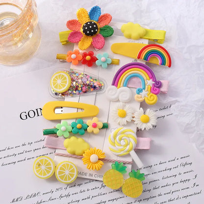 Cartoon Style Rainbow Fruit Arylic Sequins Hair Clip 1 Set