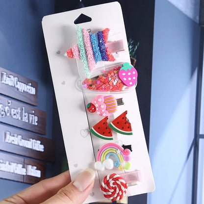 Cartoon Style Rainbow Fruit Arylic Sequins Hair Clip 1 Set