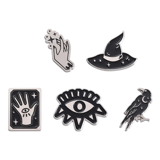 Cartoon Style Retro Cowboy Style Wizard'S Hat Devil'S Eye Alloy Stamping Stoving Varnish Plating Unisex Brooches