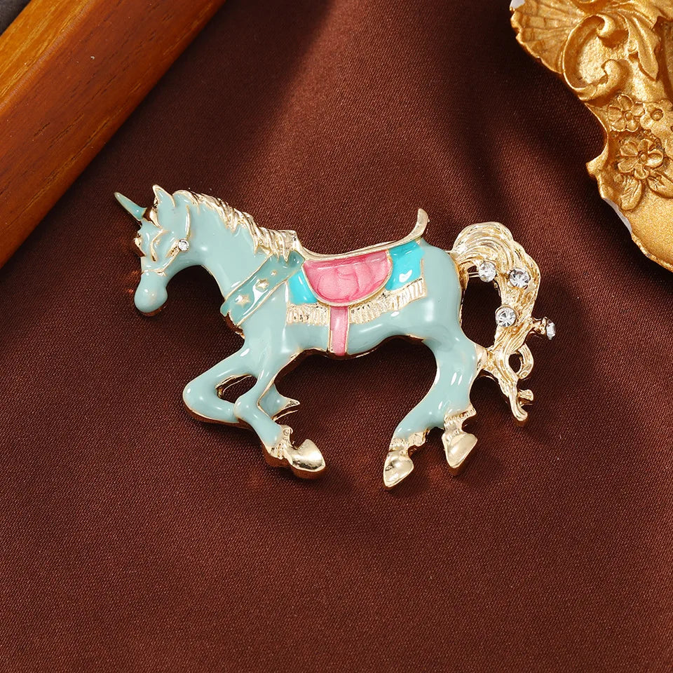 Cartoon Style Retro  Alloy Enamel Inlay Rhinestones Women'S Brooches