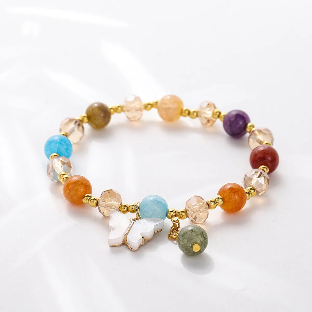 Cartoon Style Rhombus Butterfly Artificial Crystal Plating Kid'S Women'S Bracelets