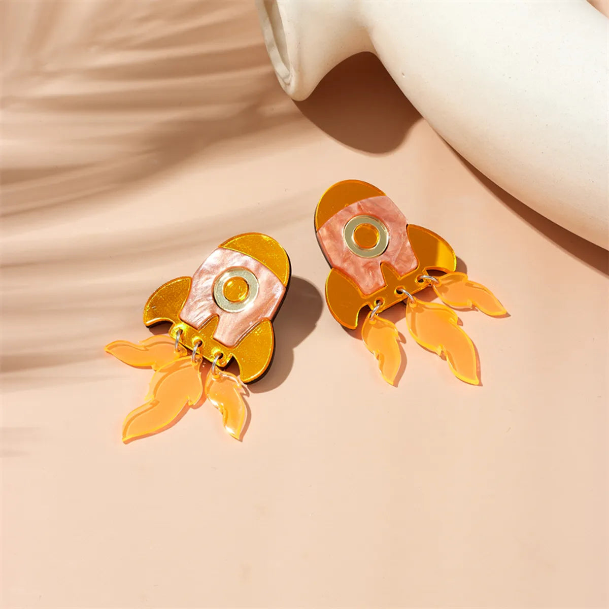 Cartoon Style Rocket Arylic Women's Drop Earrings