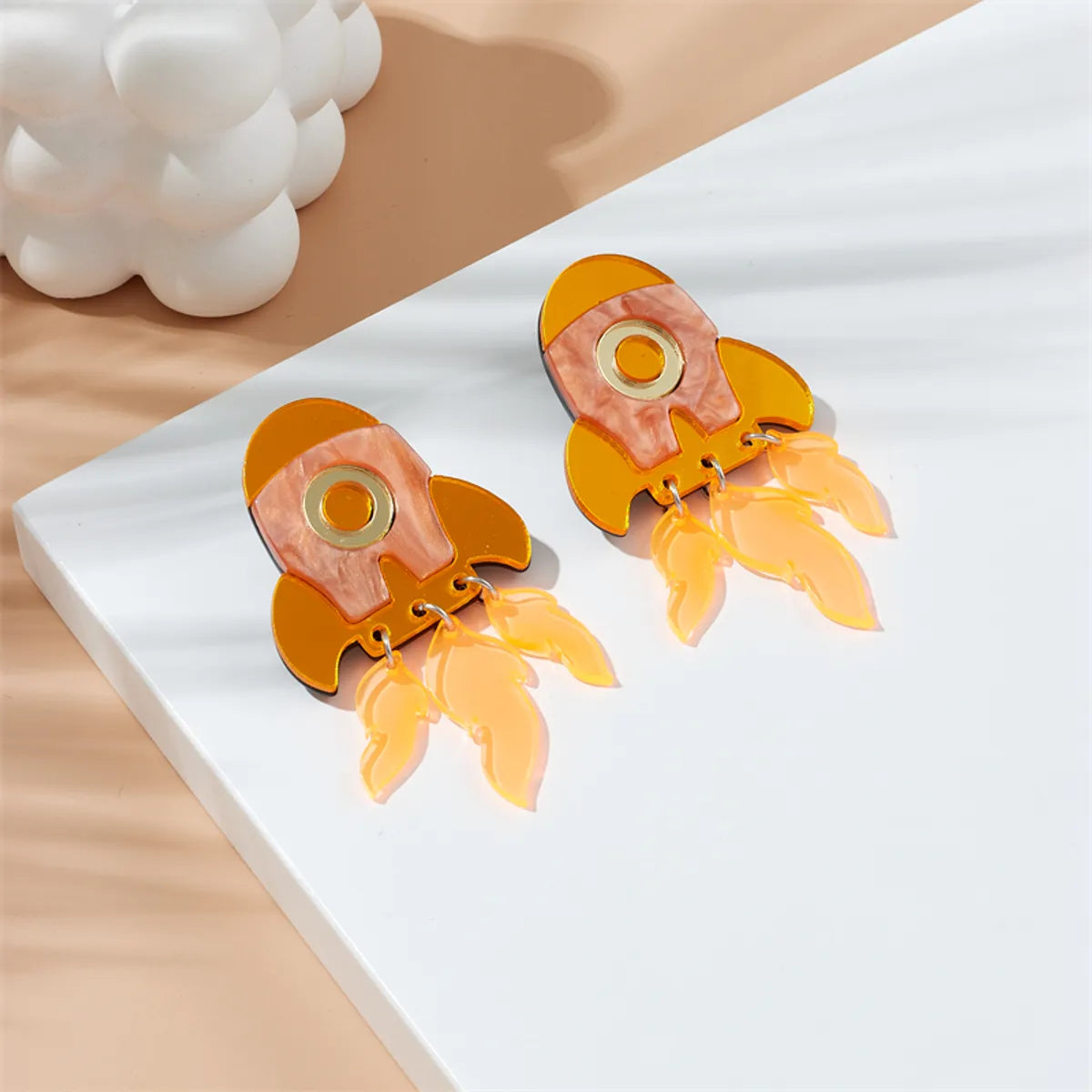 Cartoon Style Rocket Arylic Women's Drop Earrings