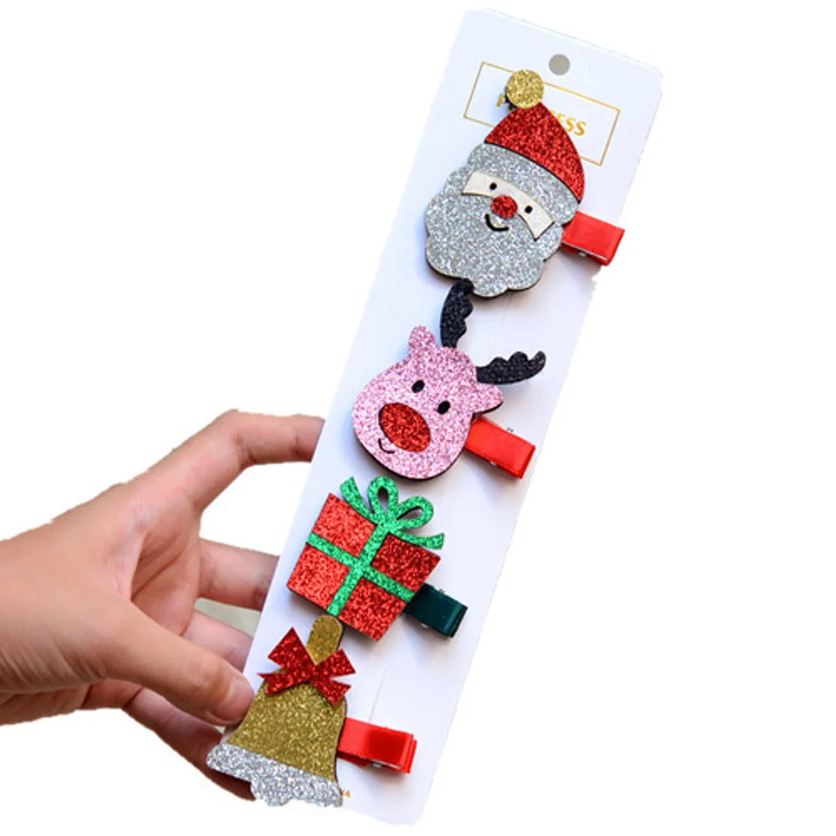 Cartoon Style Santa Claus Snowman Arylic Plastic Hair Clip Hair Tie 1 Set