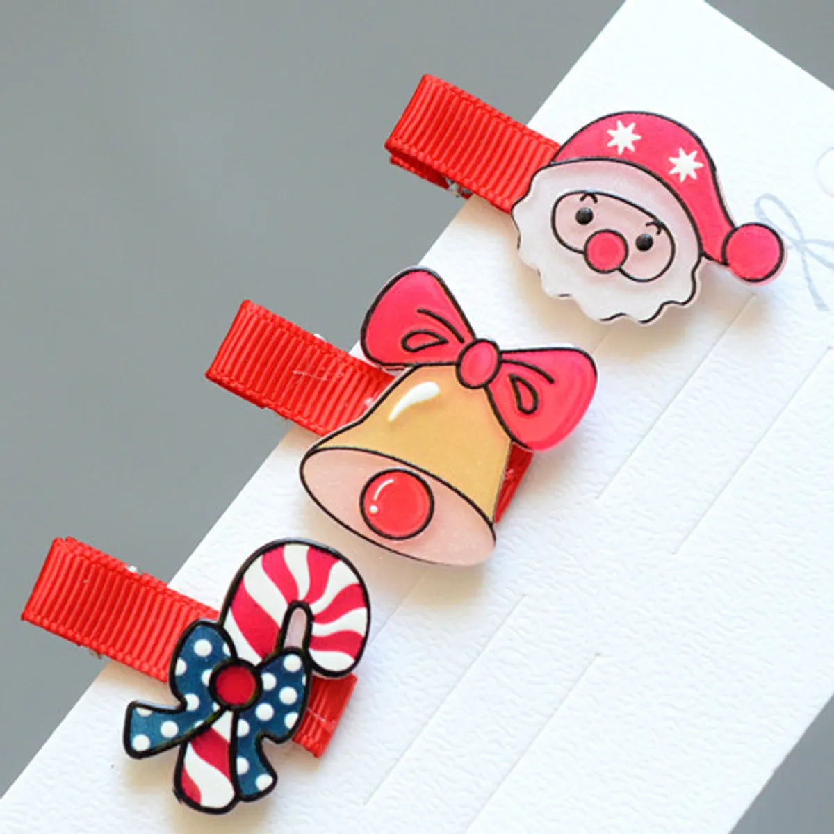 Cartoon Style Santa Claus Snowman Arylic Plastic Hair Clip Hair Tie 1 Set