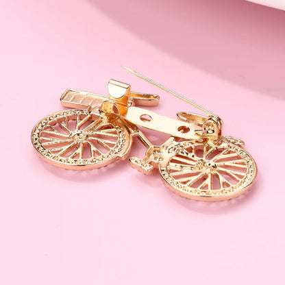 Cartoon Style Simple Style Bicycle Alloy Enamel Plating Inlay Rhinestones Unisex Brooches